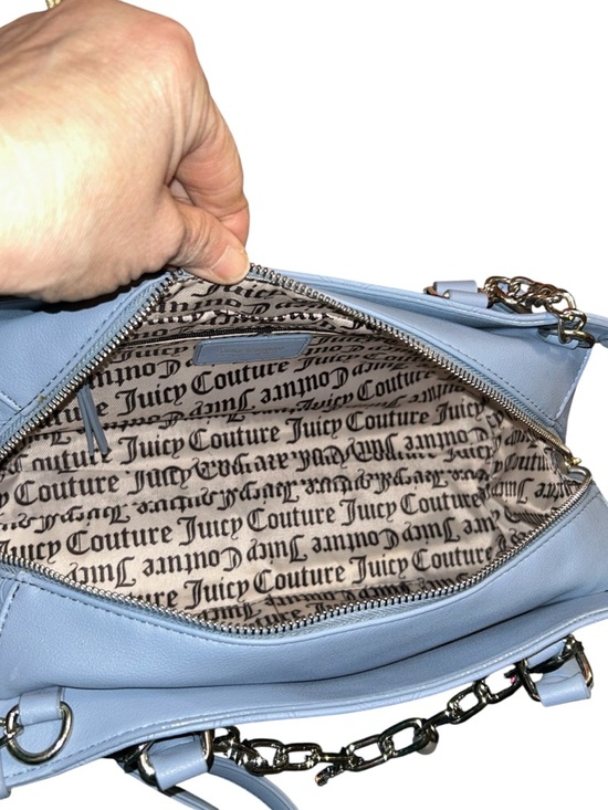 Juicy Couture Slate Blue  Embossed Satchel with Wallet - Picture 6 of 8